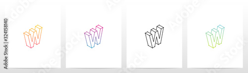  Outline Of 3D Letter Logo Design W