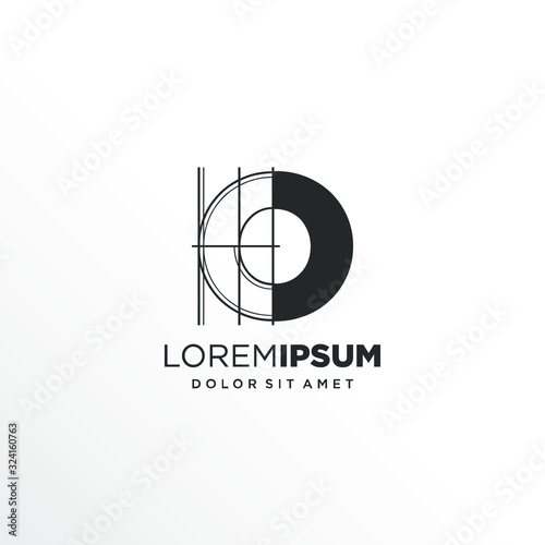 Letter O Logo Design with Architecture Element