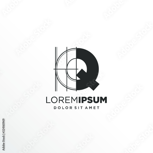 Letter Q Logo Design with Architecture Element