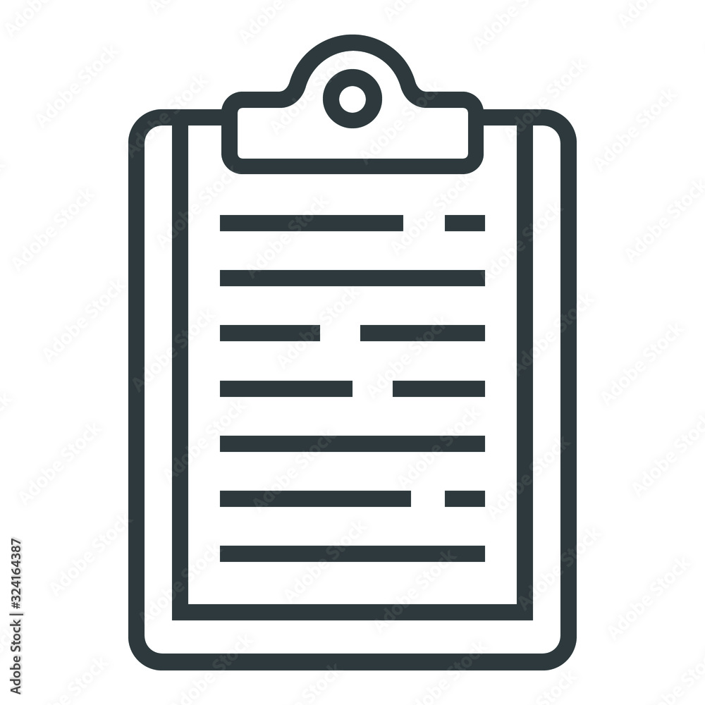 Medicine report line icon on white background Medicine report line icon on white background