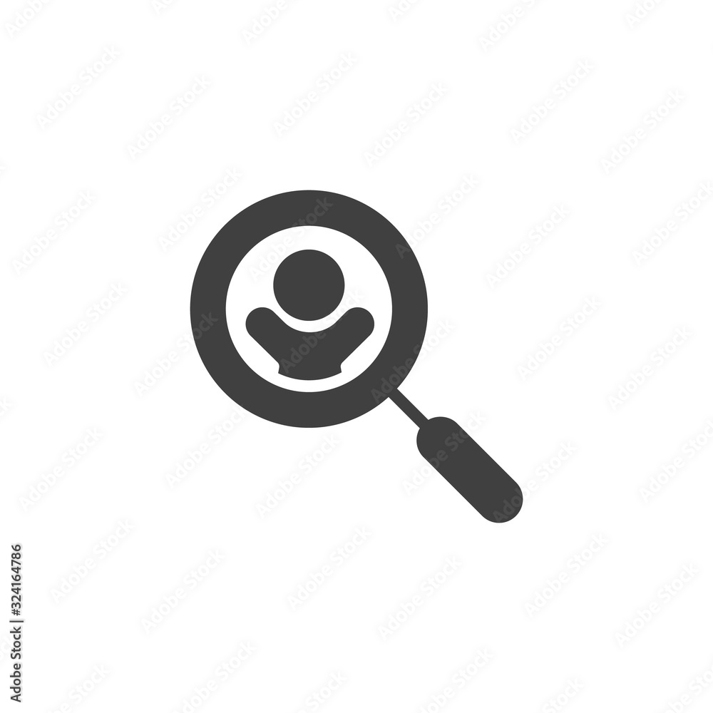 Employee Search vector icon. filled flat sign for mobile concept and web design. Human resource search glyph icon. Symbol, logo illustration. Vector graphics Employee Search vector icon. filled flat sign for mobile concept and web design. Human resource search glyph icon. Symbol, logo illustration. Vector graphics