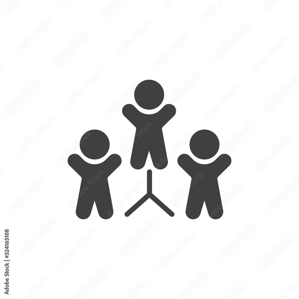 People connection vector icon. filled flat sign for mobile concept and web design. Community glyph icon. Symbol, logo illustration. Vector graphics