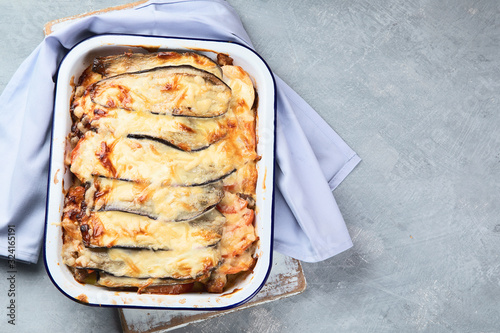 Homemade moussaka photo