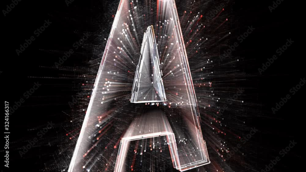 4k A letter alphabet word tag cloud-computer code particle.The Matrix ...