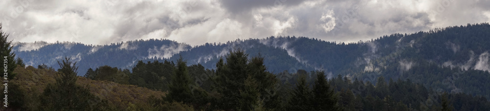 Clouds in the mountains