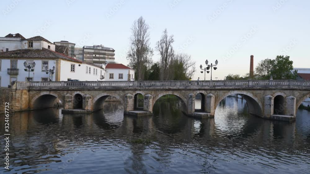 Tomar city view with Nabao river, in Portugal Tomar city view with Nabao river, in Portugal