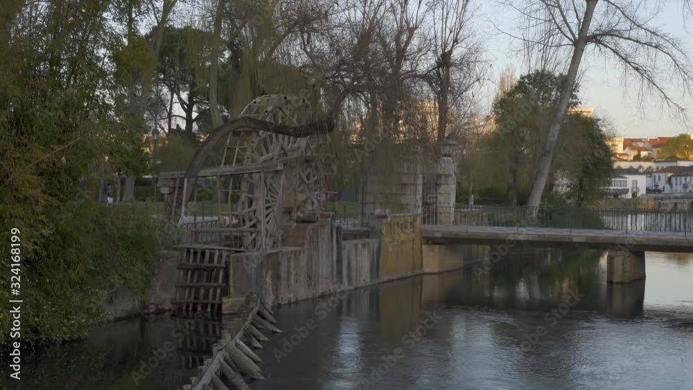 Tomar city view with Nabao river, in Portugal Tomar city view with Nabao river, in Portugal