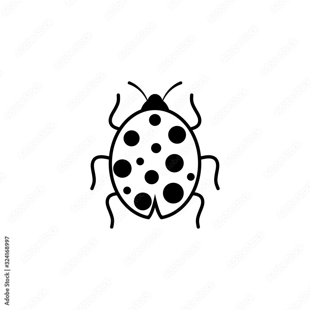 Obraz premium Beauty bug vector illustration icon design