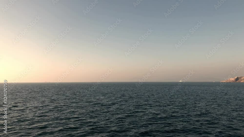 Panning left Timelapse view of immense sea view in slow motion Panning left Timelapse view of immense sea view in slow motion