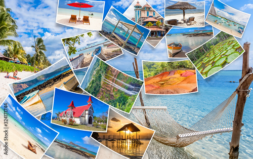 collage de photos de l’île Maurice 
