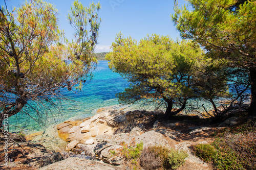 Summer nature landscape and beautiful seascape