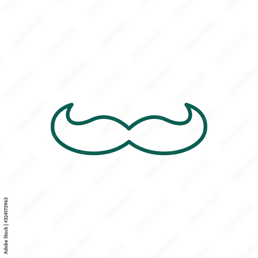lemprechaun mustache accessory line style