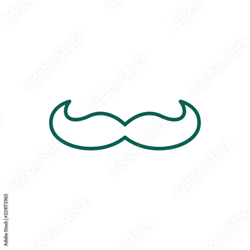 lemprechaun mustache accessory line style