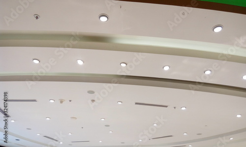 Valokuva Emulsion painted Decorative gypsum ceiling view or design for an International a