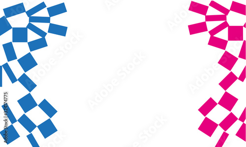 Blue and pink geometric background, vector illustration