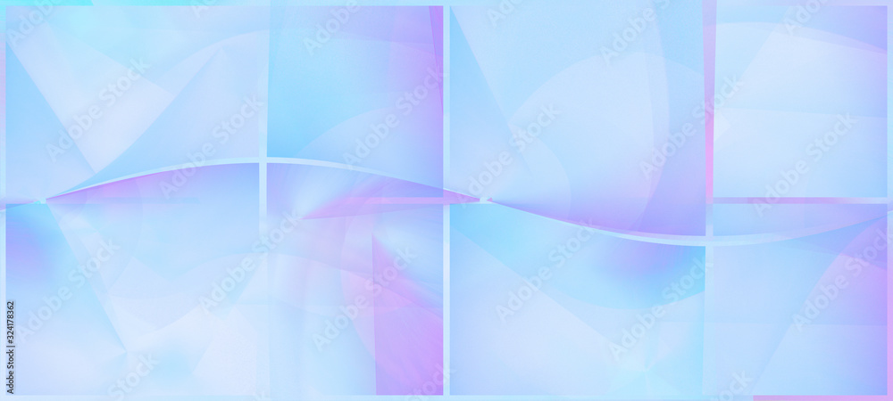 Obraz premium abstract fresh modern background geometry lines waves gradients light delicate pastel pink blue, creative design.