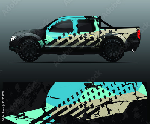 truck decal graphic wrap vector, abstract background