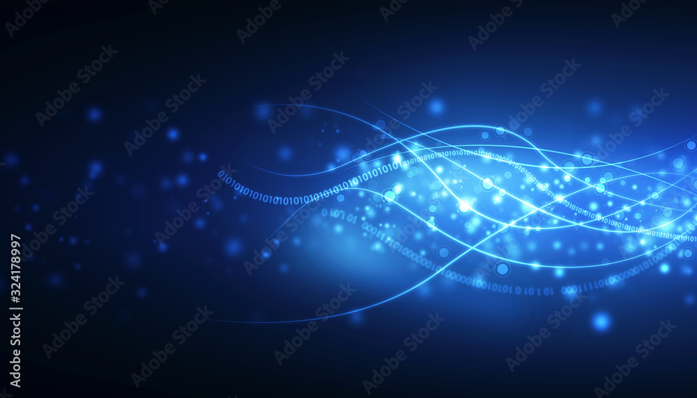 Fototapeta premium Abstract technology communication data Science, Digital Abstract technology background, futuristic background, cyberspace Concept