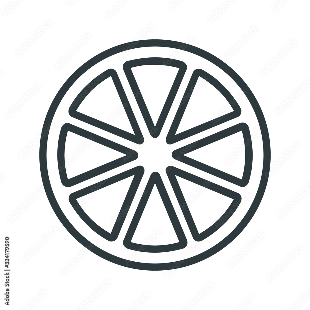 orange line icon on white background orange line icon on white background