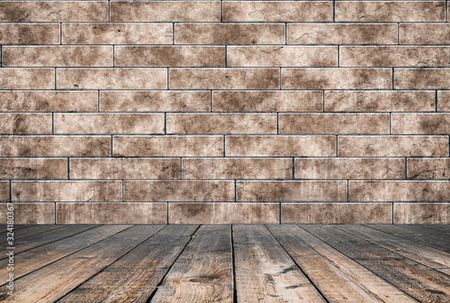 old room with brick wall