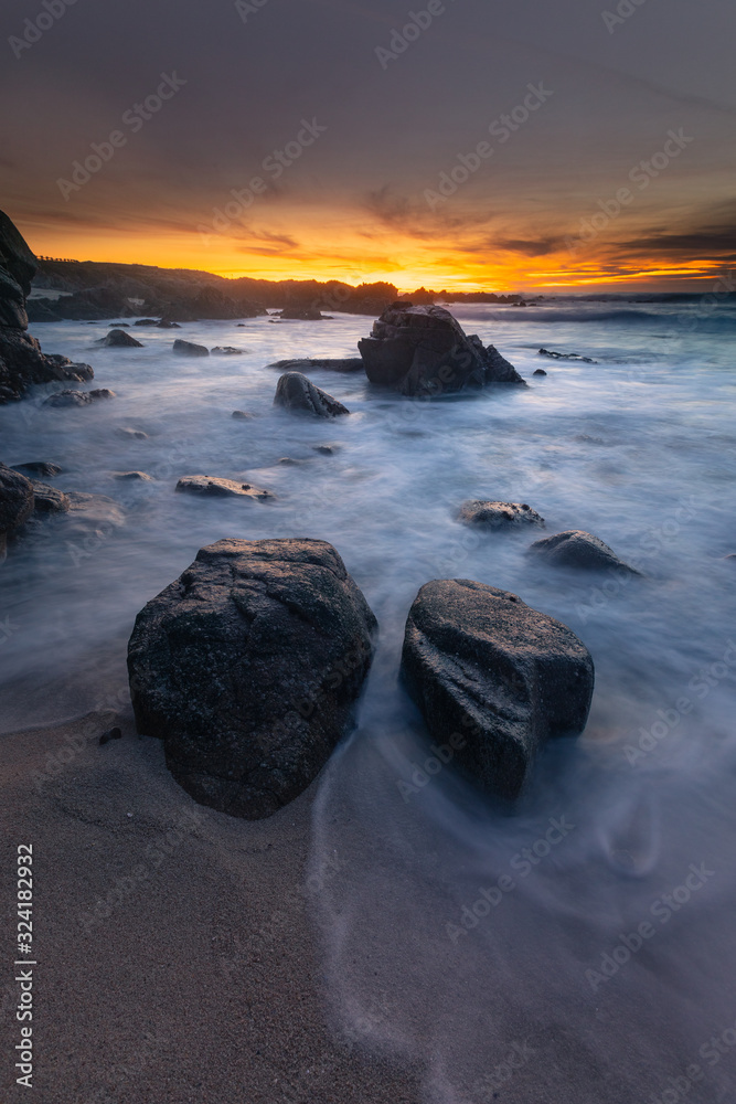 Obraz premium Monterey coast at sunset, California, United States.