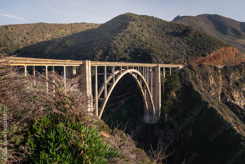 Bixby Creek Bridge at Big Sur State Road, California, United States.