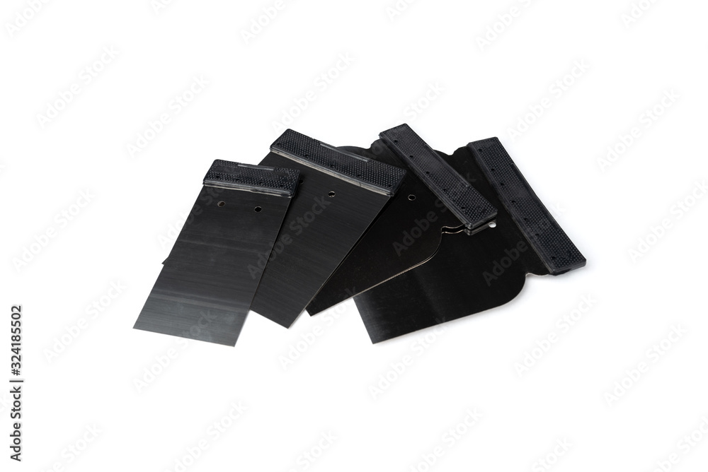 Steel trowel for filling the space between tiles. Steel trowel for filling the space between tiles.