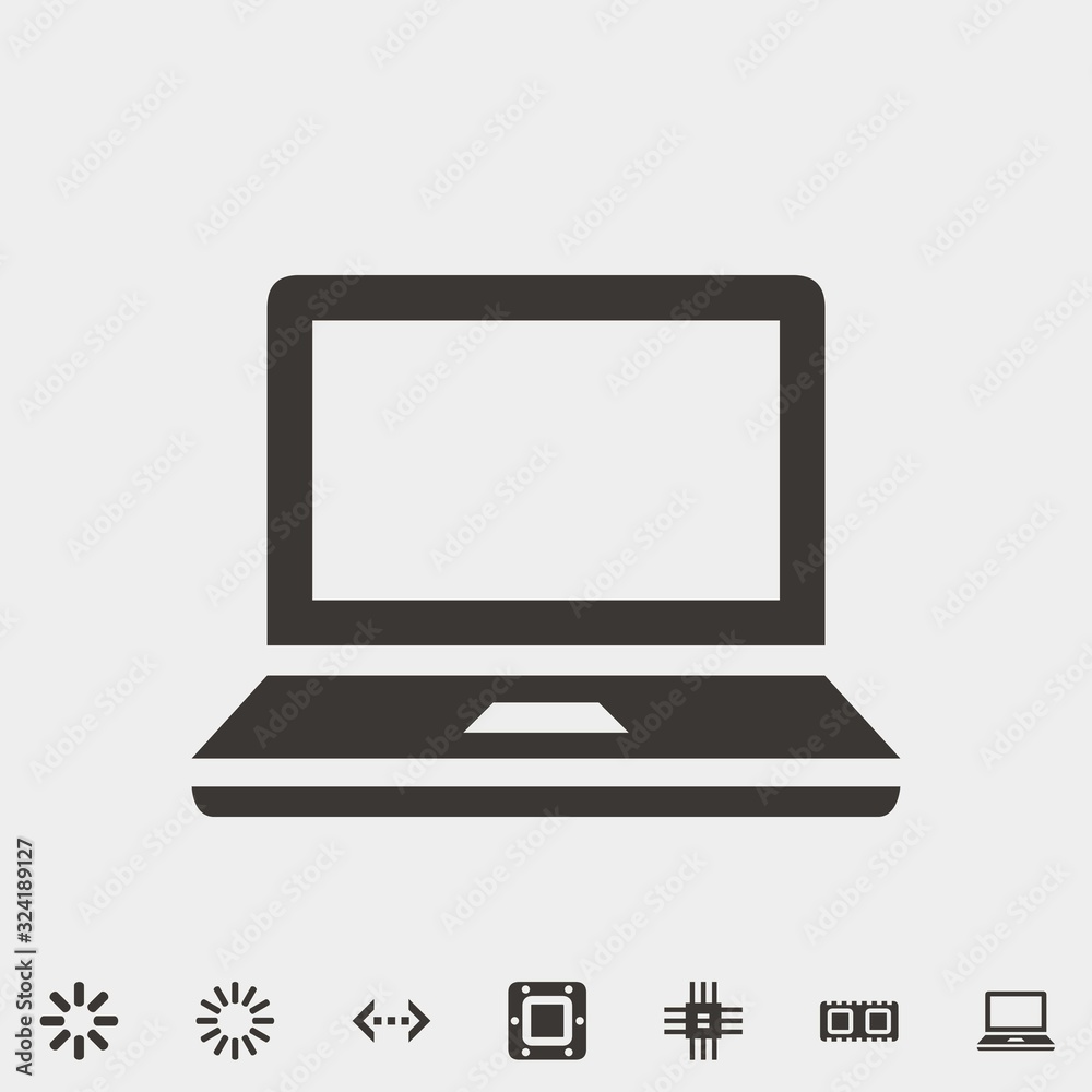 laptop icon vector illustration and symbol for website and graphic design