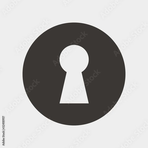 keyhole icon vector illustration and symbol for website and graphic design