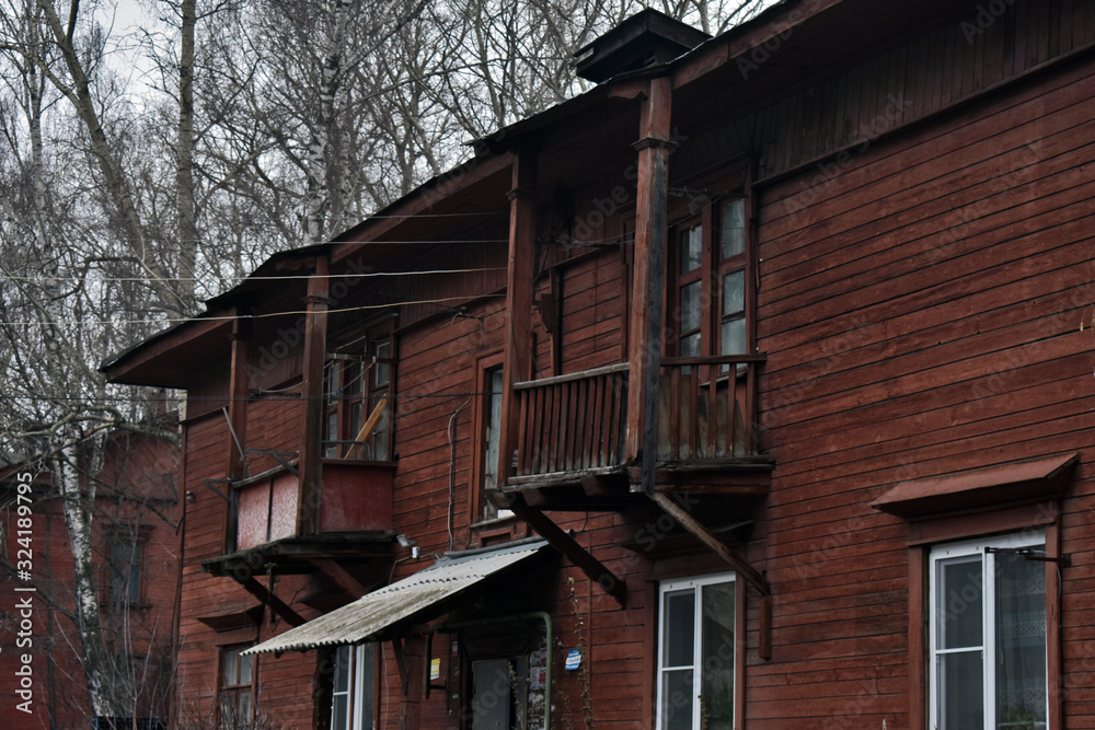 old beautiful wooden house. Nizhny Novgorod. Russia old beautiful wooden house. Nizhny Novgorod. Russia