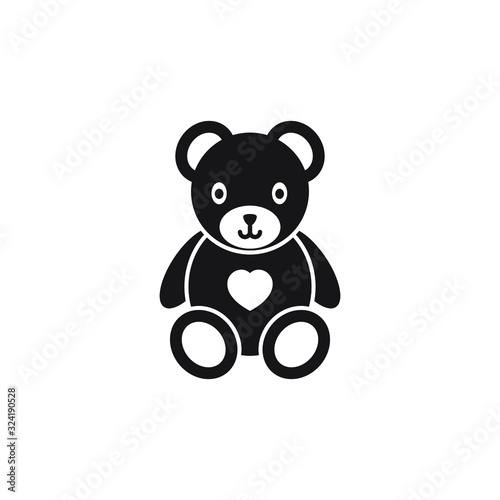Teddy bear icon design isolated on white background. Vector illustration