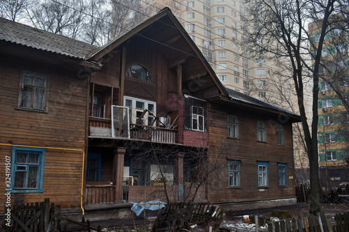 old beautiful wooden house. Nizhny Novgorod. Russia