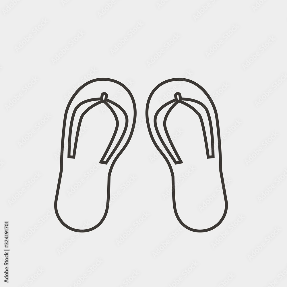 flipflops icon vector illustration and symbol for website and graphic design flipflops icon vector illustration and symbol for website and graphic design
