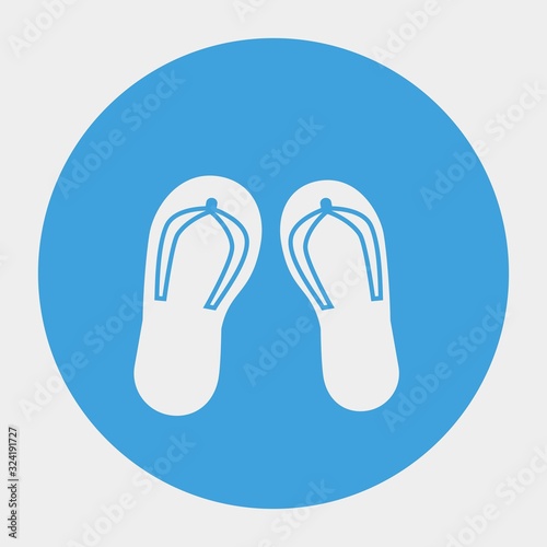 flipflops icon vector illustration and symbol for website and graphic design