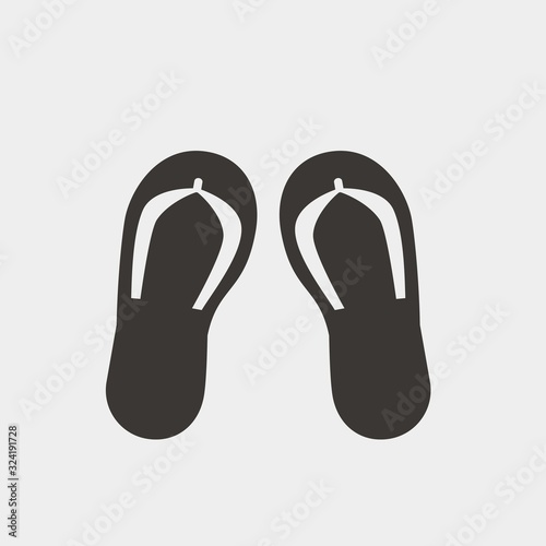flipflops icon vector illustration and symbol for website and graphic design