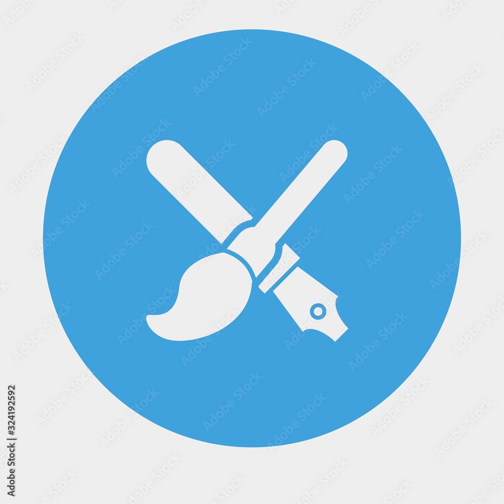 paint brush and pen icon vector illustration and symbol for website and graphic design paint brush and pen icon vector illustration and symbol for website and graphic design