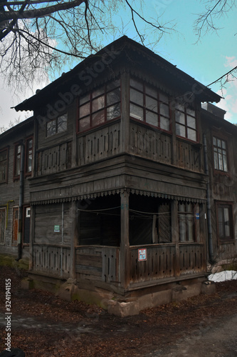 old beautiful wooden house. Nizhny Novgorod. Russia © Igor