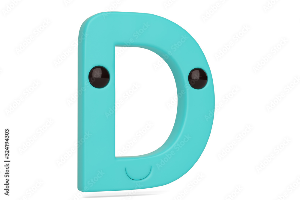 Cute cartoon alphabet 3D rendering isolated on white background Cute cartoon alphabet 3D rendering isolated on white background