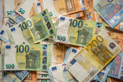 colorfull european cash Euro currency money payment 