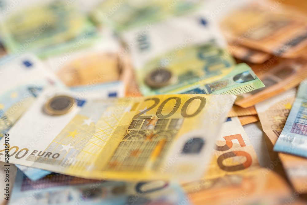 colorfull european cash Euro currency money payment 