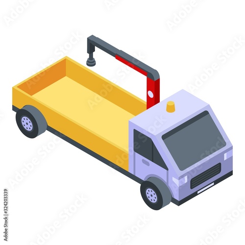 Evacuator icon. Isometric of evacuator vector icon for web design isolated on white background