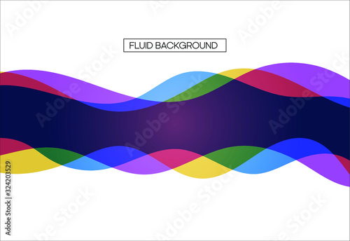 Abstract colorful waves with element transparent on white background. This is design for cover, template, website and other ideas. Eps 10