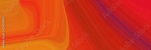header background texture with firebrick, bronze and orange red color and modern soft curvy waves background design © Eigens