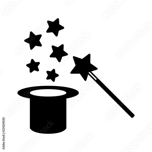 magic wand - magic stick icon vector design template