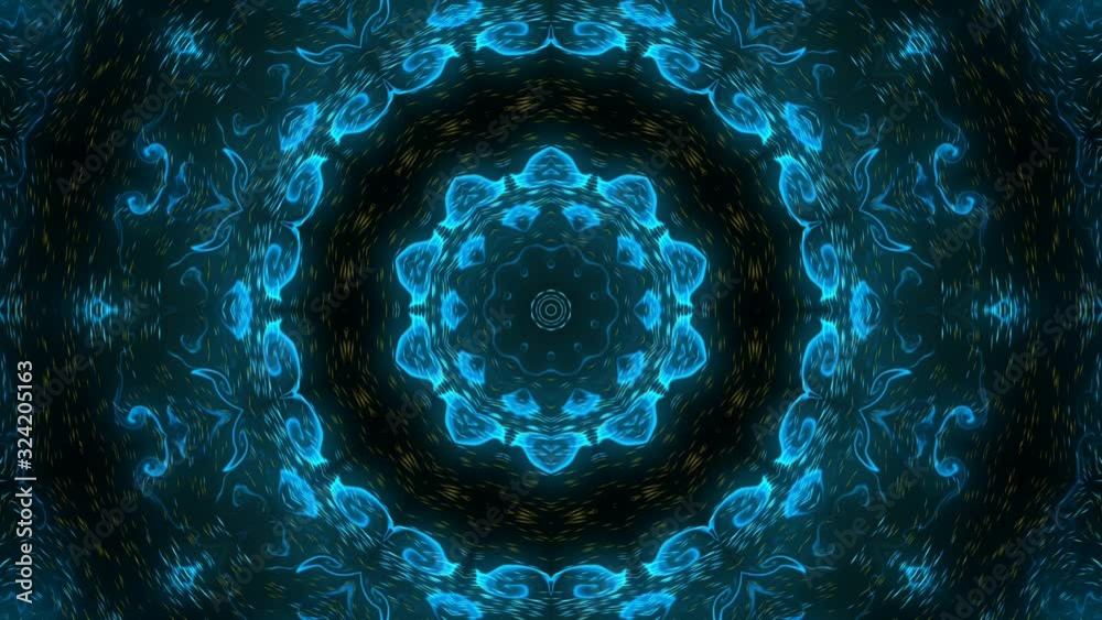 Animation of kaleidoscope pattern abstract background