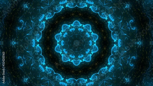 Animation of kaleidoscope pattern abstract background