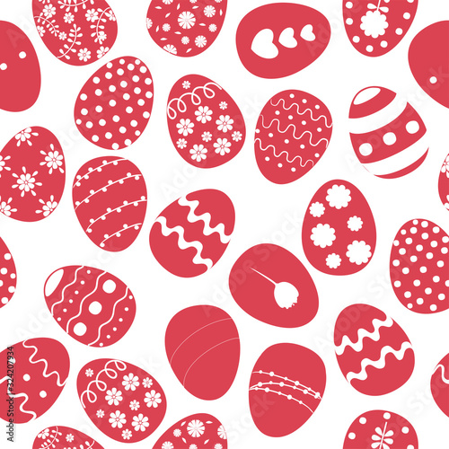 Wallpaper Mural Easter eggs, seamless background, pattern. Vector illustration. Torontodigital.ca