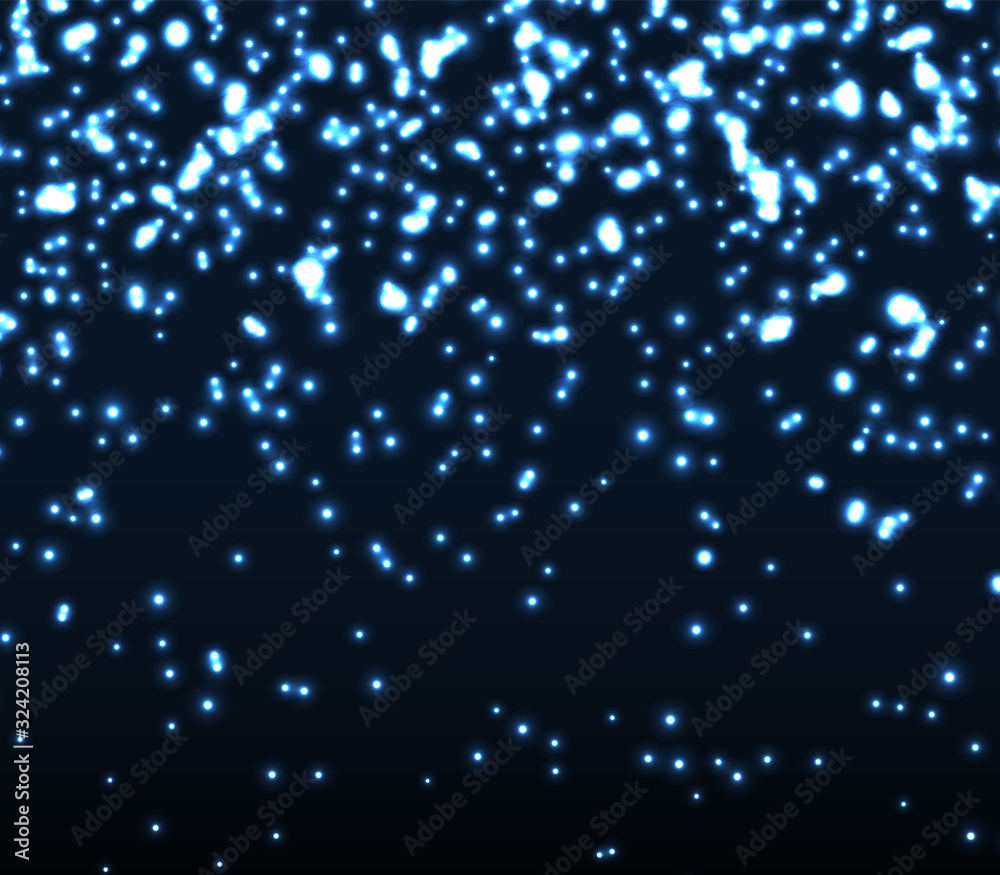 Glitter texture. Falling particles. Blue lights. Glitter texture. Falling particles. Blue lights.