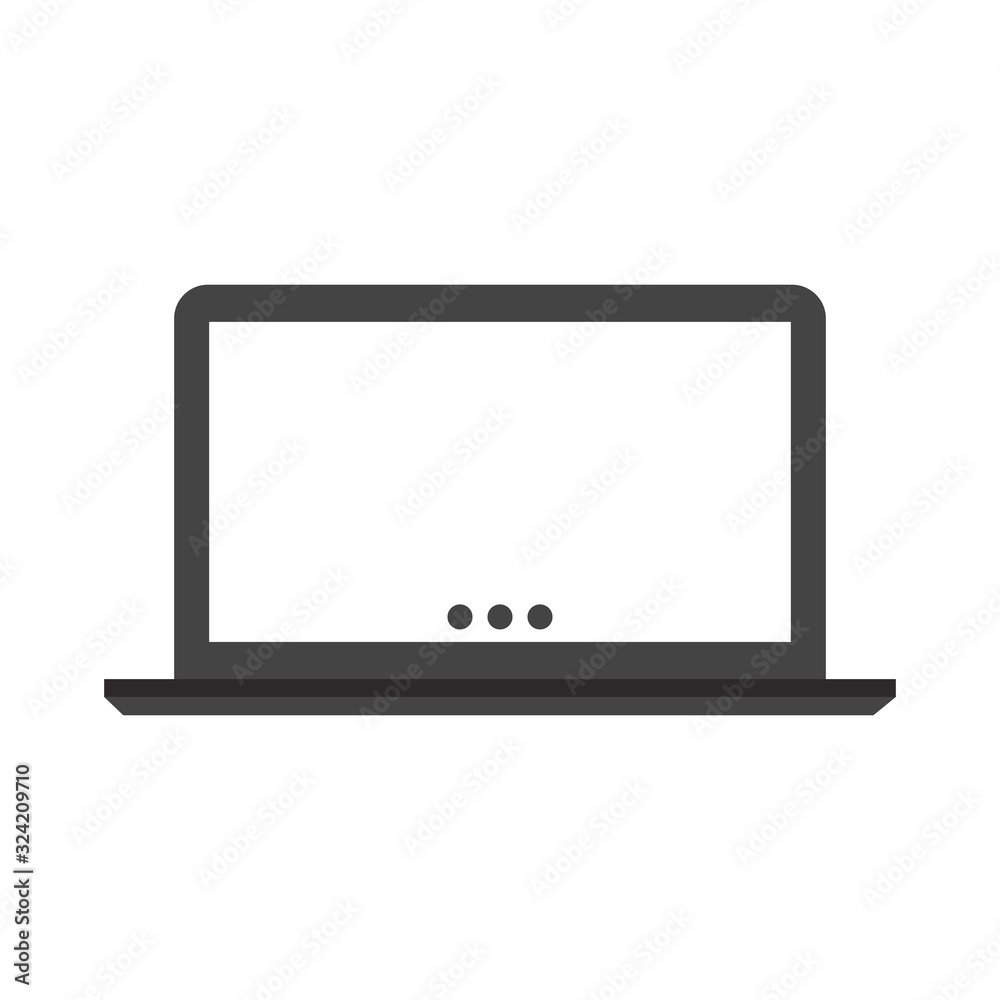 Laptop icon - simple flat design isolated on white background Laptop icon - simple flat design isolated on white background