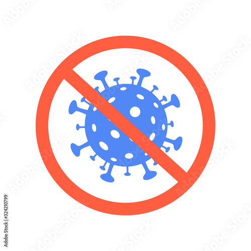 Sign caution coronavirus. Stop coronavirus. Coronavirus outbreak